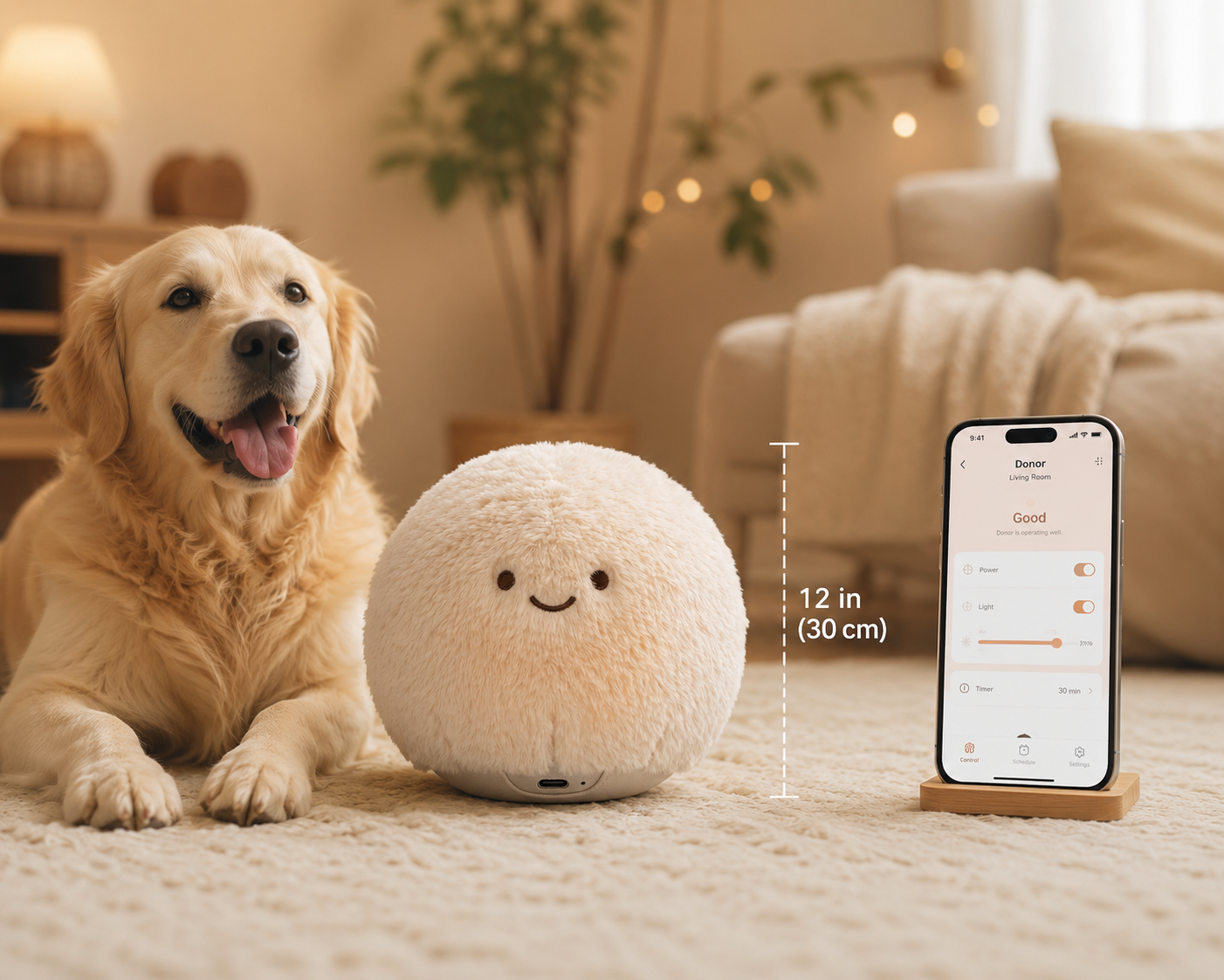 Petnosia Calm Companion — Smart Plush Pet Anxiety Relief Device